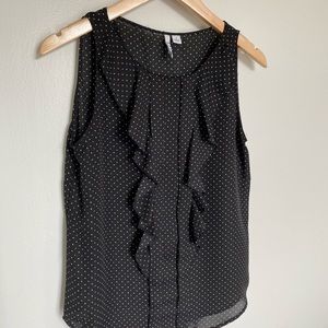 Sleeveless Polka Dot Blouse